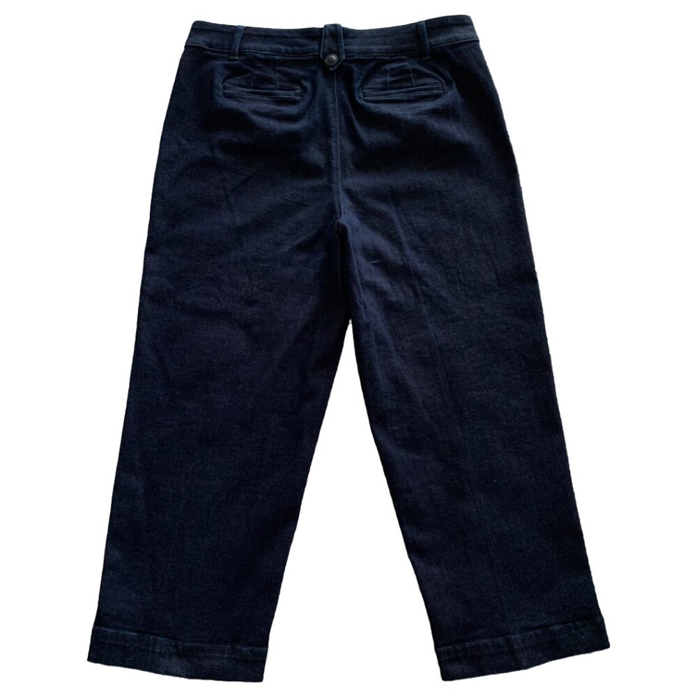 NWOT TALBOTS Womens' Marina Dark Wash Cropped Straight Leg Sailor Jeans Size 16 - Picture 7 of 9